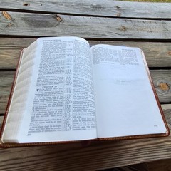 HOLY BIBLE ROYAL SOVEREIGN WORLD KJV BURGANDY GENUINE BONDED LEATHER RED LETTER