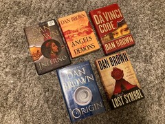 ✨ Complete Set / Lot of 5 HARDCOVER Robert Langdon Series / Books by Dan Brown