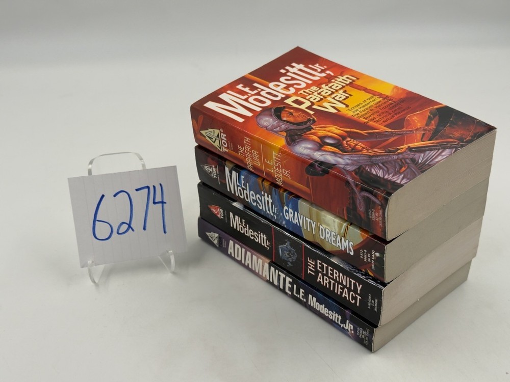 L.E. Modesitt, Jr. Sci-Fi Tor FE 4 PB Lot 1990s – 2000s Vintage