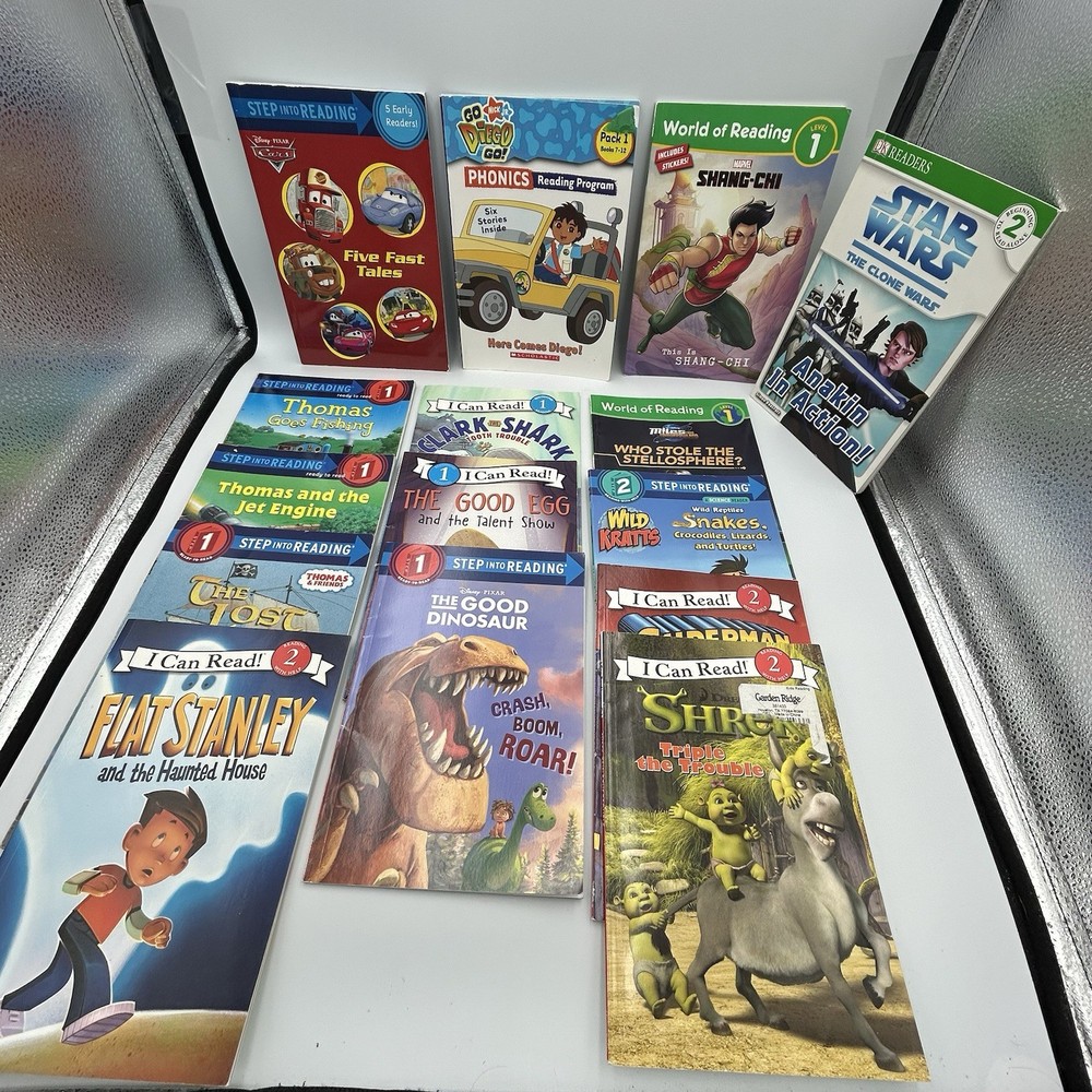 1 Can Read Levels1 & 2 Scholastic Readers Homeschool Step Into Reading Lot