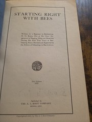 Rare 1922 First Edition „Starting Right with Bees”