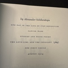 AUGUST 1914 by Aleksandr Solzhenitsyn 1972 First American Hardcover Edition