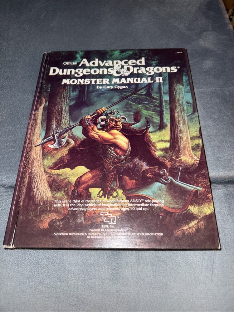 Monster Manual II AD&D #2016 Advanced Dungeons and Dragons 1983 TSR Hardcover