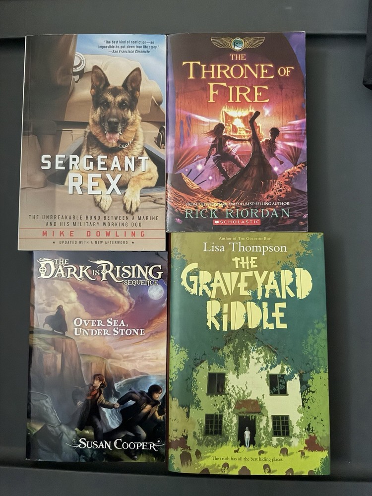 Sergeant Rex, Throne of Fire, Over Sea Under Stone & Graveyard Riddle Scholastic