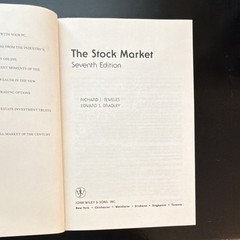 John Wiley & Sons The Stock Market Seventh Edition by Teweles & Bradley, Hardco…