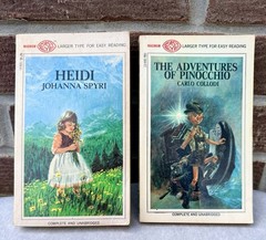 Magnum Easy Eye Books Pinocchio Heidi Treasure Island Northanger Abbey Vintage 4