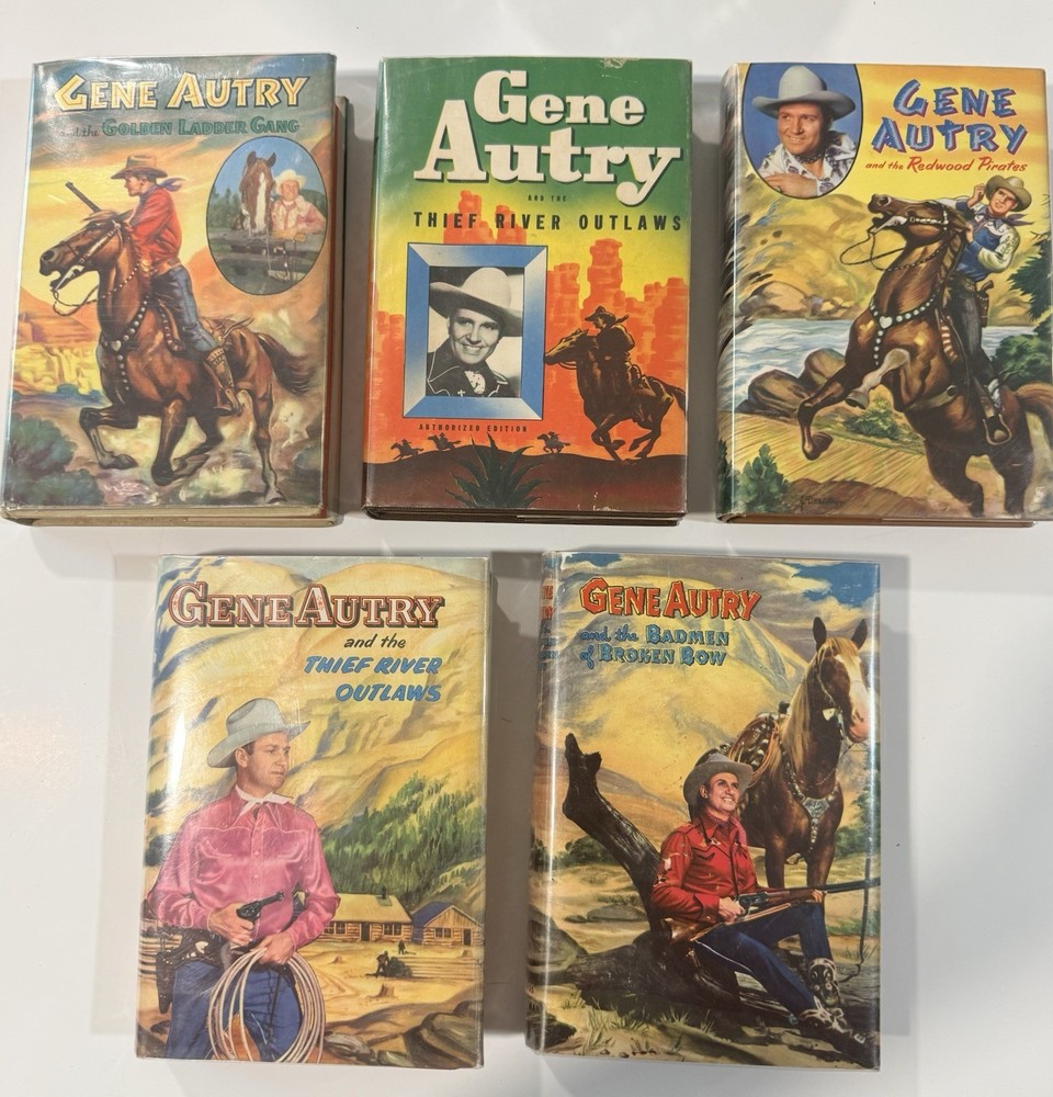 Lot of 5 Vintage Gene Autry Whitman Hardcovers Western Books 1944 A+++