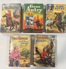 Lot of 5 Vintage Gene Autry Whitman Hardcovers Western Books 1944 A+++