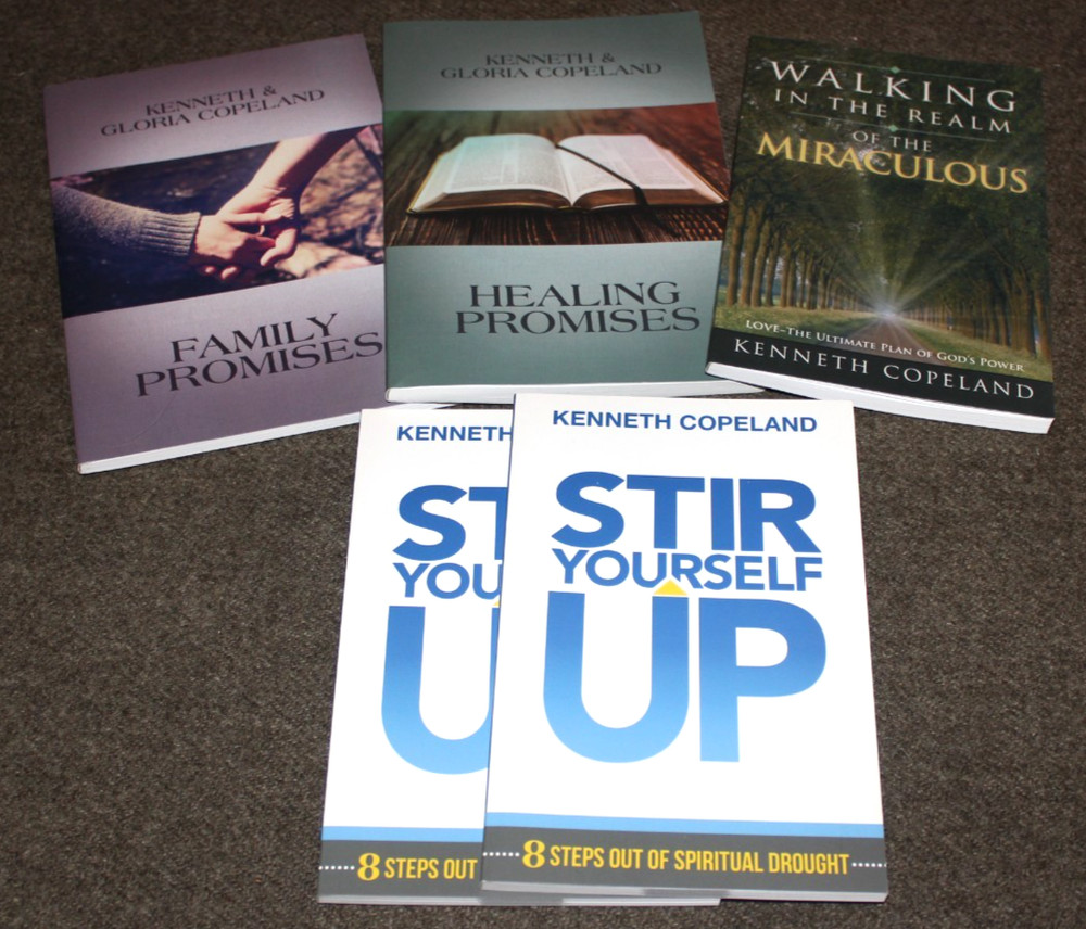Lot (5) Kenneth Copeland Books – Healing/Family Promises, Stir Yourself, etc NEW