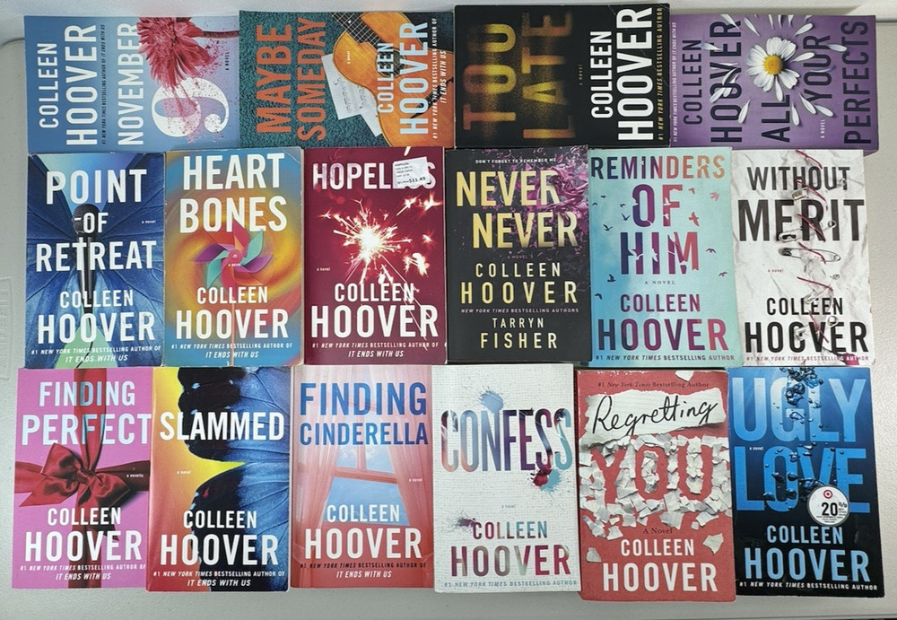 Colleen Hoover Book Lot of 16 Mixed TItles
