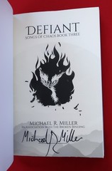 SIGNED Michael R. Miller Songs Of Chaos Trilogy HC Book Set Ascendant Unbound