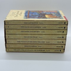 Vintage CS Lewis Chronicles Of Narnia Complete Book Box Set 1987 Paperback