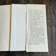 The Sensuous Man By M 1971 Second Printing Lovemaking Guide Self-Help How To