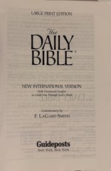 The Daily Bible In Chronological Order 365 Daily Readings NIV Large Print Ed PB