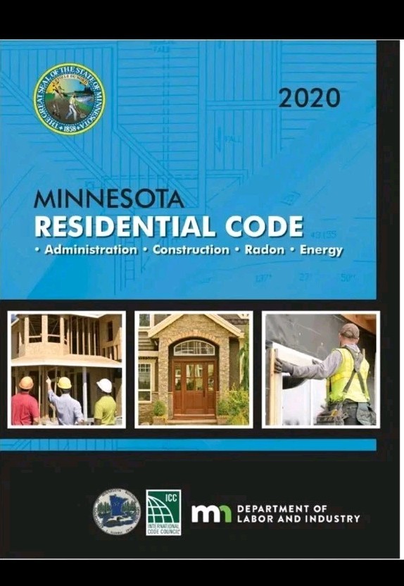 Minnesotta Residential Code 2020 Text Book Adult Learning Very Good