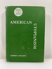 American Utopianism by Fogarty Ex-library 1972 HC