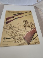 1978 Savage Arms Co. Retailer’s Catalog. 8 1/2″ x 11″ 36 Pages of info