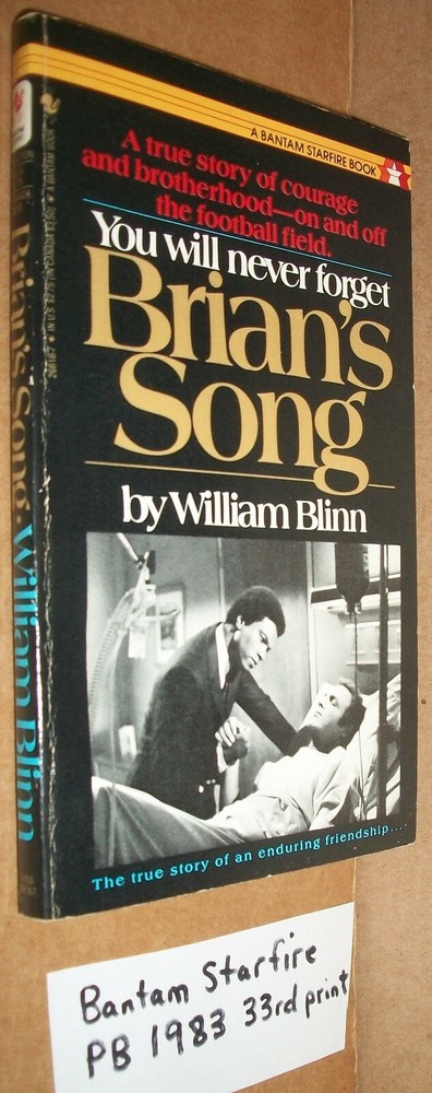 Brian’s Song William Blinn 09-1983 Bantam Starfire rare cover paperback $2.75 VG