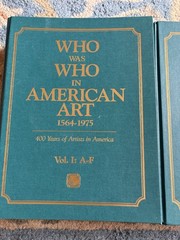 3 Volume Set Who was Who in American Art 1564 – 1975 Falk (1999) Hardcover Book