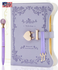 Hi! SCI Diary with Lock and Keys for Girls & Women, 360 Pages Journal with Lock