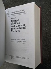 Foreign Relations Of The United States 1958-1960 United Nations And General…