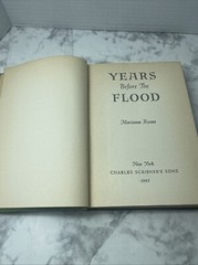 Years Before The Flood by Marianne Roane 1945 Wartime Book VG Hopwood Prize HC