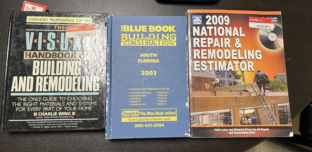 Lot Of 3 Book Building, Construction & Remodeling