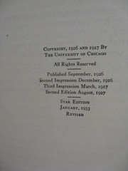 THE NATURE OF THE WORLD AND OF MAN -1933 Scientists of the University of Chicago