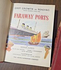 Antique early reader books Far Away Ports , Days in and Days out