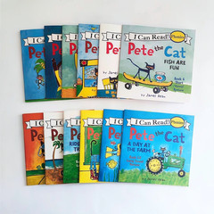 12 Books Pete the Cat I Can Read Phonics English Picture Book Story