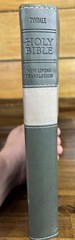 Holy Bible NLT New Living Translation Leather 2007 Tyndale Green