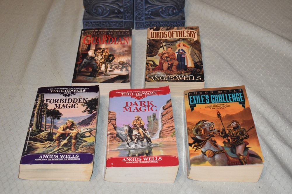 Angus Wells Lot (1st Edition/Varied Print, paperbacks, Dark, Forbidden Magic)