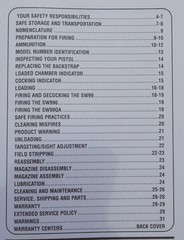 SMITH & WESSON SW99, SW990 & SW99 QA PISTOL INSTRUCTION MANUAL, 31 PAGES OF INFO