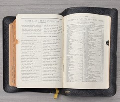 National KJV Bible 1939 Master Guide; Black GENUINE Leather; Indexed; Red Letter