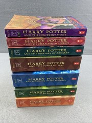 Harry Potter Paperback Boxset #1-7 by J. K. Rowling (2009, Hardcover) Complete