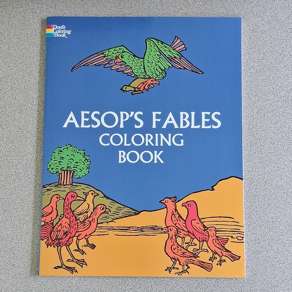 Aesop Aesop Aesop’s Fables Coloring Book Illustrated 1972 PB Dover Series