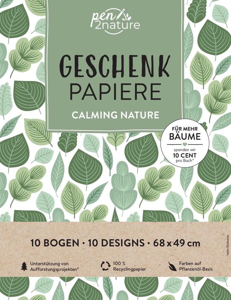 Geschenkpapier-Buch Calming Nature 100% Recyclingpapie (Paperback) (UK IMPORT)