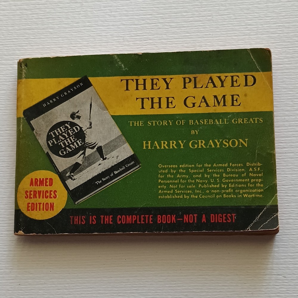 They Played the Game by Harry Grayson Rare 1944 Armed Services Edition WW11