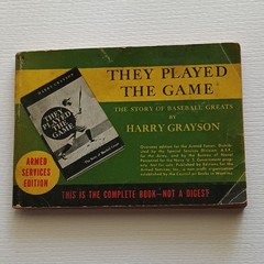They Played the Game by Harry Grayson Rare 1944 Armed Services Edition WW11