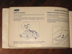 FORD LASER Owner’s Handbook, printed 1981, 154 pages