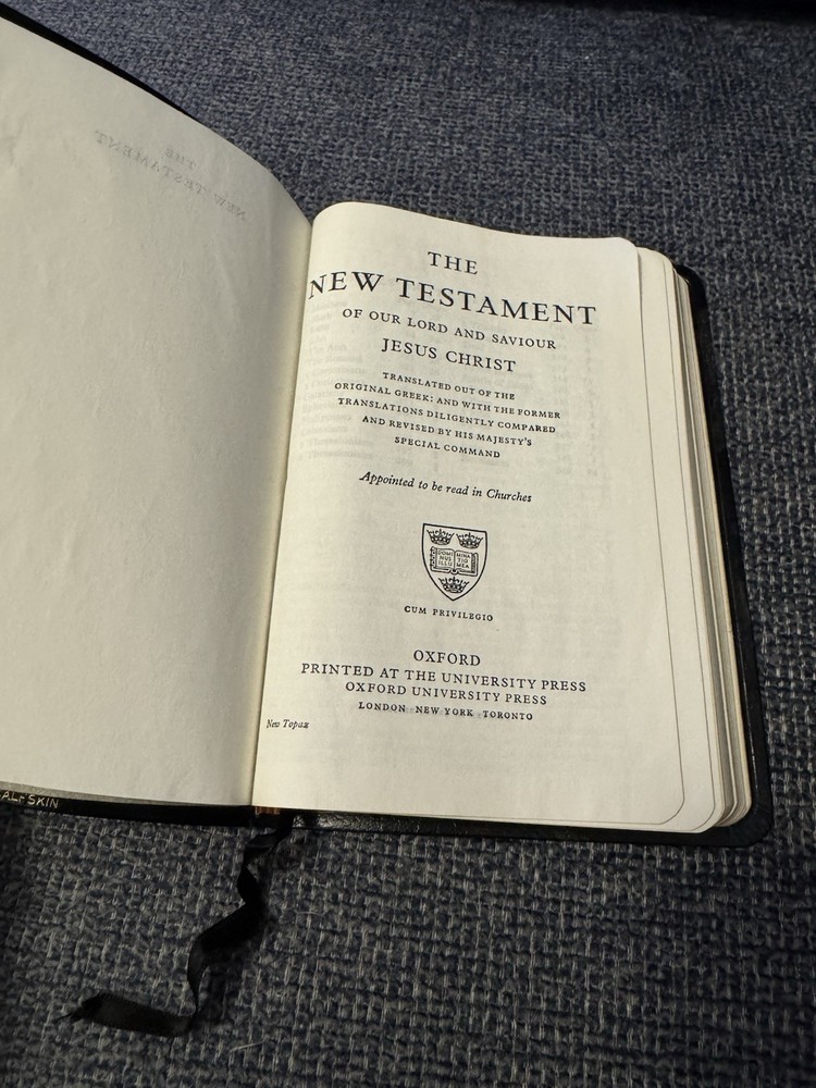 The New Testament of Our Lord & Saviour Jesus Christ and Psalms. Oxford HC