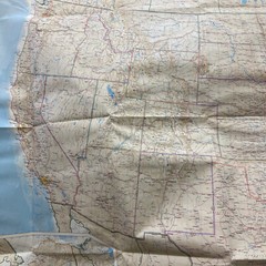 Vintage New Old-Stock Rand McNally Fold-Out Map of the United States USA 52″x34″