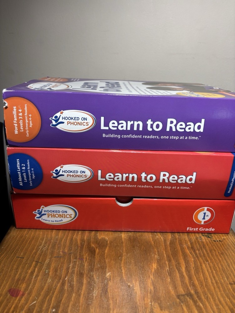 Hooked on Phonics Learn to Read Level 3 & 4 All About Letters 1 & 2 Lot Of 3