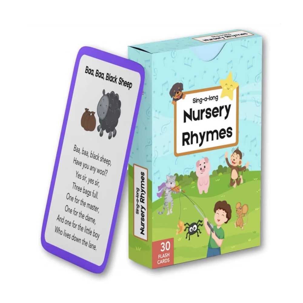 Sing-a-long Nursery Rhymes Flash Cards Educational Ages 2-8 English