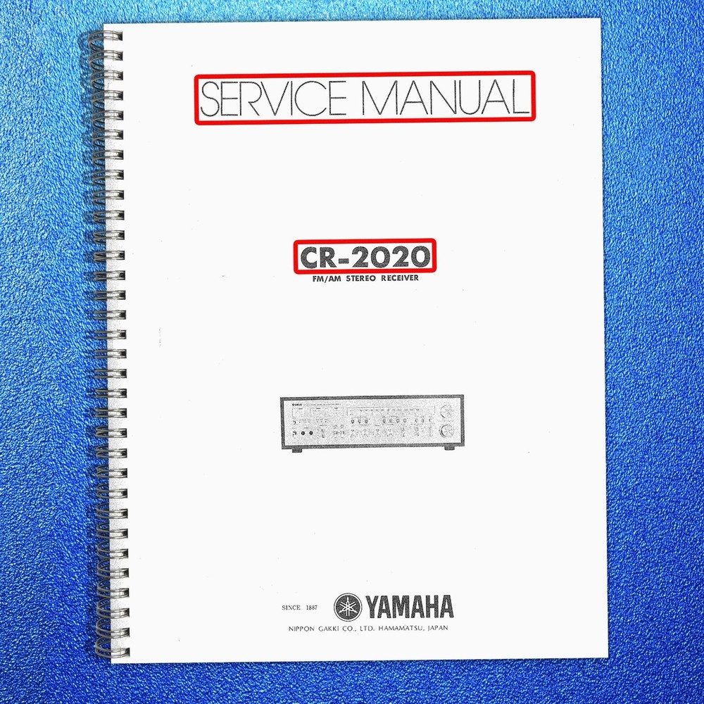YAMAHA CR-2020 FM AM Stereo Receiver Service Manual – BIND – COVERED – FOLDOUTS