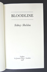 *SIGNED* 1st UK edition 1978 SYDNEY SHELDON 4th book BLOODLINE 367 pages UNREAD
