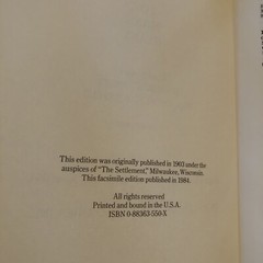 Settlement Cookbook 1903 Facsimile Hardback w/dustjacket. 190 pages Printed 1984