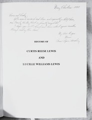 History Of Curtis Reese Lewis and Lucille Williams Lewis Genealogy, Coombs 1998