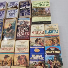 LOT OF 19 BOOKS RARE Dana Fuller Ross Terry C Johnston James Thom 17 PB 2 HB VTG