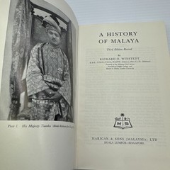 A History of Malaya Richard O. Winstedt 1968 HC Marican & Sons Revised Third ED